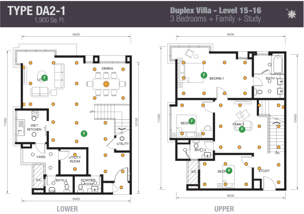 マレーシア・クアラルンプール・不動産賃貸のtomorrow、クアラルンプールの物件賃貸 ヴェロシティ・レジデンス 3 間取りtype da2-1 物件写真を提供