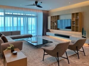 AWH renovation portfolio of Four Seasons Place living room view