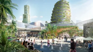 Artist illustration of Forest City