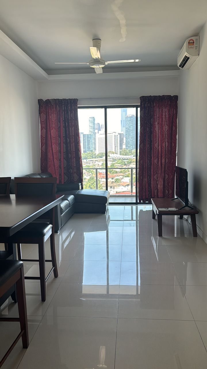 Setia Sky Residence type A7 unit living room view