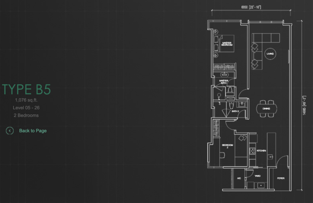 マレーシア・クアラルンプール・不動産賃貸のtomorrow、クアラルンプールの物件賃貸 ホライゾンレジデンス 間取りtype b5 物件写真を提供