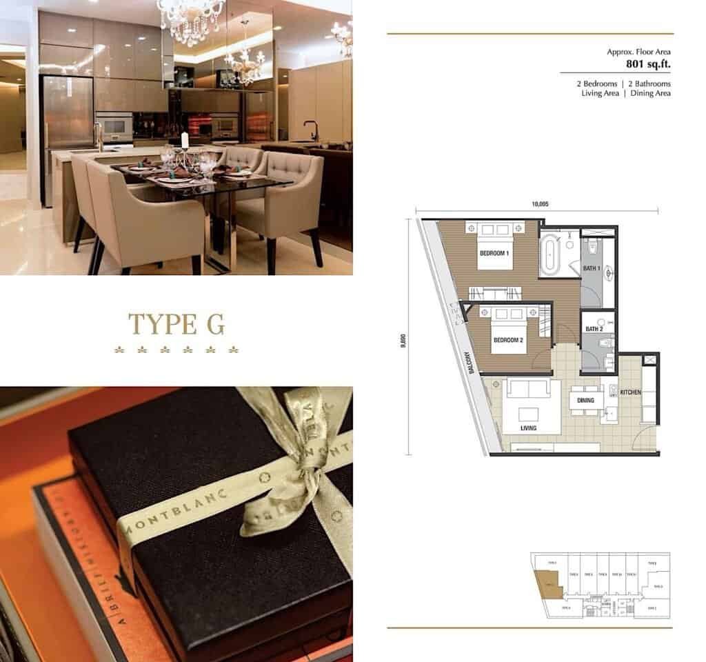 クアラルンプールの物件売買 ドーセットレジデンス 間取りtype g 物件写真を提供