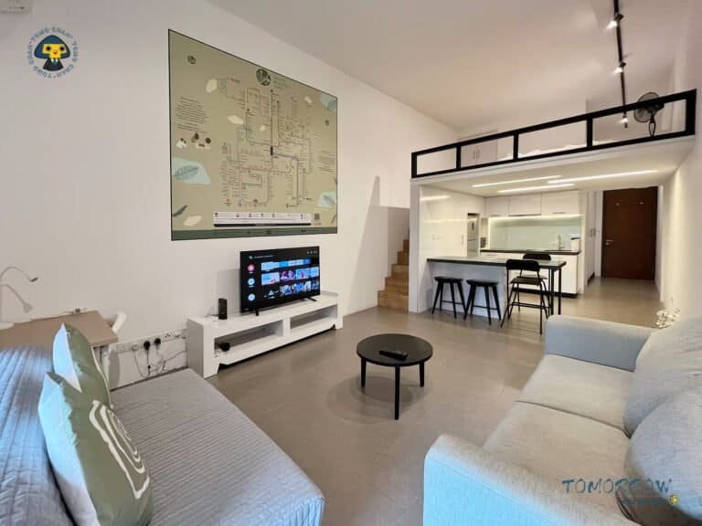 マレーシア・クアラルンプール・不動産売買のtomorrow、クアラルンプールの物件売買 EST バンサー リビングルーム 物件写真を提供