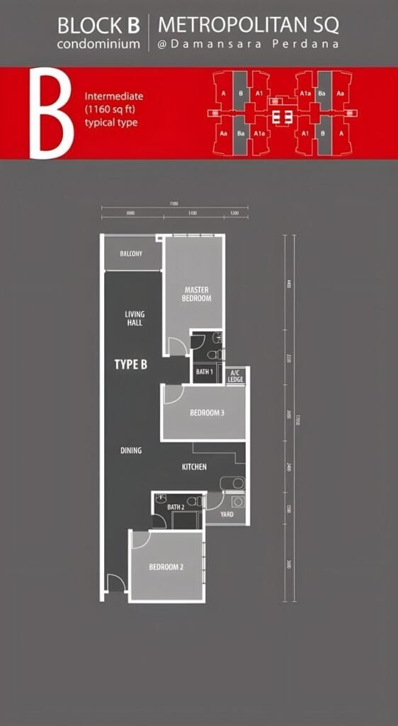 メトロポリタン・スクエア 間取りtype b 写真