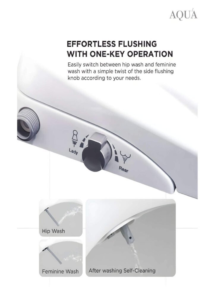 aqua bidet effortless flushing with one key operation 1
